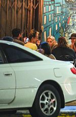 ASHLEY BENSON Out for Dinner with Friends at La Poubelle in Hollywood 08/24/2020