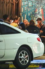 ASHLEY BENSON Out for Dinner with Friends at La Poubelle in Hollywood 08/24/2020