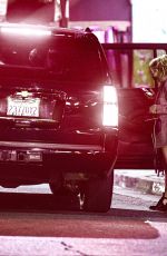 ASHLEY BENSON Out for Dinner with Friends at La Poubelle in Hollywood 08/24/2020