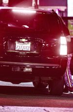 ASHLEY BENSON Out for Dinner with Friends at La Poubelle in Hollywood 08/24/2020