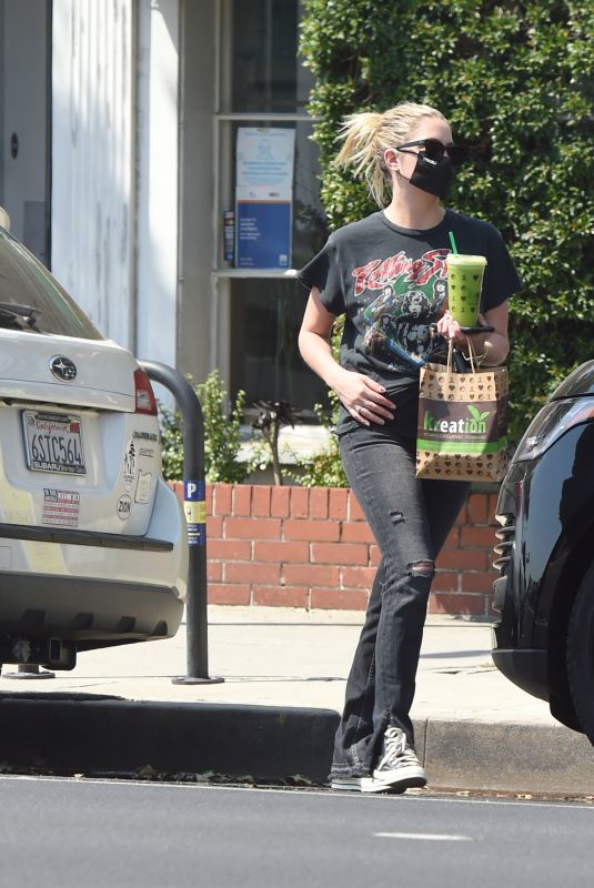 ASHLEY BENSON Out for Fresh Juice in Los Angeles 08/18/2020