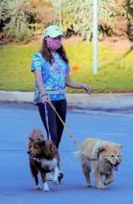 AUBREY PLAZA Out with Her Dogs in Los Angeles 08/26/2020