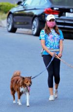 AUBREY PLAZA Out with Her Dogs in Los Angeles 08/26/2020