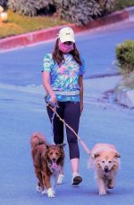 AUBREY PLAZA Out with Her Dogs in Los Angeles 08/26/2020