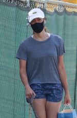 AUBREY PLAZA Out with Her Dogs in Los Feliz 08/15/2020