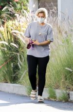 BEBE REXHA Out with Her Dog in Hollywood 08/06/2020