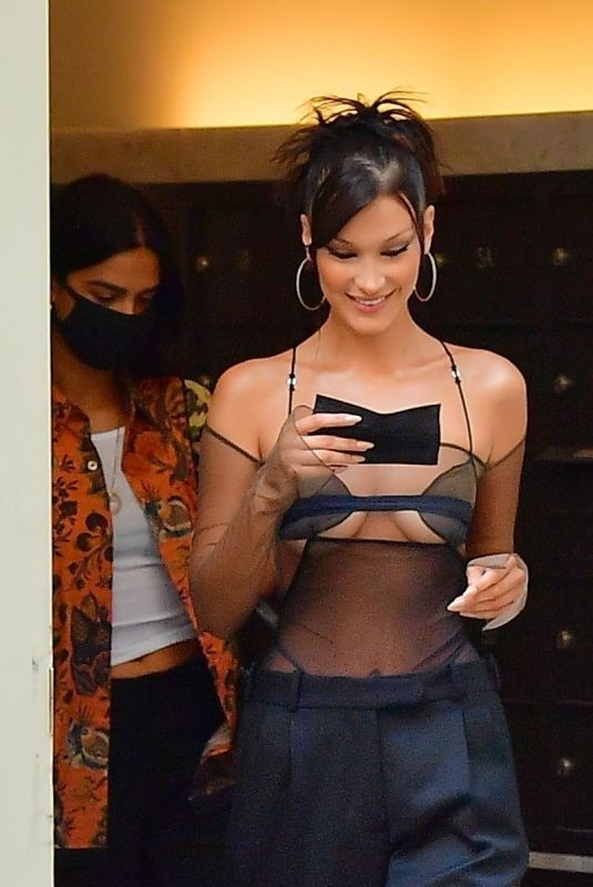BELLA HADID Out in New York 08/28/2020