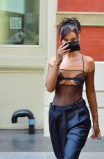 BELLA HADID Out in New York 08/28/2020