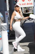 BLAC CHYNA at a Gas Station in Calabasas 08/09/2020