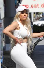 BLAC CHYNA at a Gas Station in Calabasas 08/09/2020