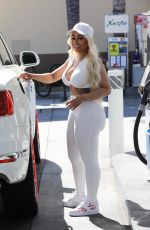 BLAC CHYNA at a Gas Station in Calabasas 08/09/2020