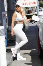 BLAC CHYNA at a Gas Station in Calabasas 08/09/2020