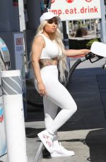 BLAC CHYNA at a Gas Station in Calabasas 08/09/2020