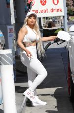 BLAC CHYNA at a Gas Station in Calabasas 08/09/2020