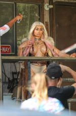BLAC CHYNA on the Set of Her New Music Video in Palm Desert 08/13/2020