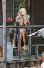 BLAC CHYNA on the Set of Her New Music Video in Palm Desert 08/13/2020