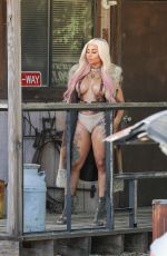 BLAC CHYNA on the Set of Her New Music Video in Palm Desert 08/13/2020