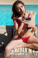 BLANCA BLANCO in a Red Bikini at a Pool in West Hollywood 08/29/2020