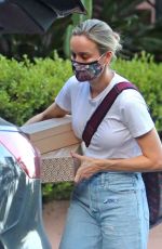 BRIE LARSON Out Picking Up Packages in Los Angeles 08/14/2020
