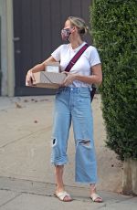 BRIE LARSON Out Picking Up Packages in Los Angeles 08/14/2020