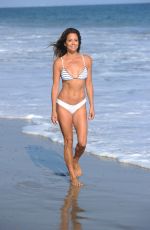 BROOKE BURKE in Bikini Filming Her Body App at a Beach in Malibu 08/10/2020