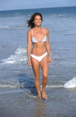BROOKE BURKE in Bikini Filming Her Body App at a Beach in Malibu 08/10/2020