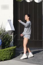 CARA SANTANA Grabbing Her Food Delivery at Her Home in Los Angeles 08/03/2020