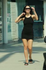 CARA SANTANA in a Black Dress Out in Beverly Hills 08/19/2020