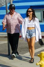 CARA SANTANA in Denim Shorts Out in Santa Monica 08/17/2020