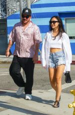CARA SANTANA in Denim Shorts Out in Santa Monica 08/17/2020