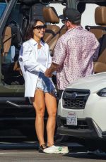 CARA SANTANA in Denim Shorts Out in Santa Monica 08/17/2020