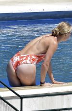 CAROLINE WOZNIACKI in Swimsuit at a Pool in Portofino 08/08/2020
