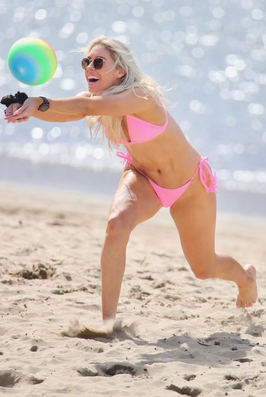 CHARLEY BOND in a Pink Bikini at a Beach at Gold Coast 08/16/2020