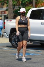 CHARLI XCX in Tights Leaves Massage Envy in Los Feliz 08/18/2020