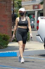 CHARLI XCX in Tights Leaves Massage Envy in Los Feliz 08/18/2020