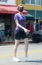 CHARLOTTE KIRK Out and About in Los Angeles 08/19/2020