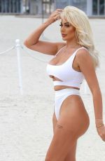 CHLE FERRY in a White Bikini at a Beach in Ibiza 08/04/2020