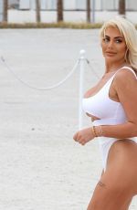 CHLE FERRY in a White Bikini at a Beach in Ibiza 08/04/2020
