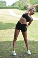 CHLOE CROWHURST Workout at a Park in Chigwell 08/22/2020