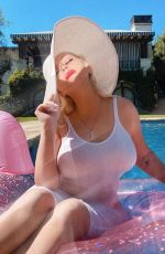CHRISTINA AGUILERA in a Pool - Instagram Photos 08/10/2020