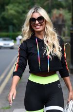 CHRISTINE MCGUINNESS Out Jogging in Cheshire 08/15/2020