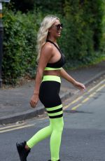 CHRISTINE MCGUINNESS Out Jogging in Cheshire 08/15/2020