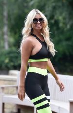 CHRISTINE MCGUINNESS Out Jogging in Cheshire 08/15/2020