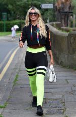 CHRISTINE MCGUINNESS Out Jogging in Cheshire 08/15/2020