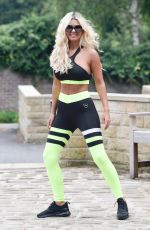 CHRISTINE MCGUINNESS Out Jogging in Cheshire 08/15/2020