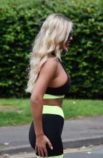 CHRISTINE MCGUINNESS Out Jogging in Cheshire 08/15/2020