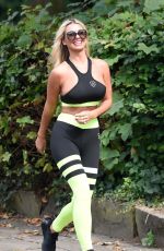 CHRISTINE MCGUINNESS Out Jogging in Cheshire 08/15/2020