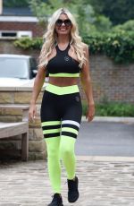 CHRISTINE MCGUINNESS Out Jogging in Cheshire 08/15/2020