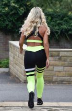 CHRISTINE MCGUINNESS Out Jogging in Cheshire 08/15/2020