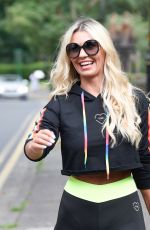 CHRISTINE MCGUINNESS Out Jogging in Cheshire 08/15/2020